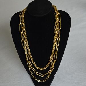 NWT Elegant Gold-Tone Layered Necklace